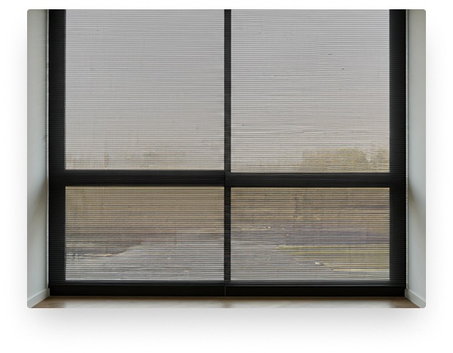 Luxury Living Room with Roller Shades